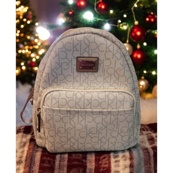 Calvin Klein Cream Backpack Calvin Klein | Bags | Calvin Klein Cream And Brown Monogram  main image 2